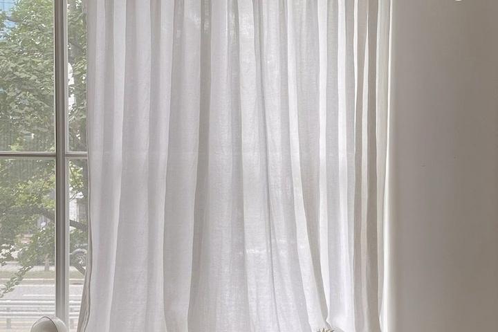 Silky linen curtain (2colors)