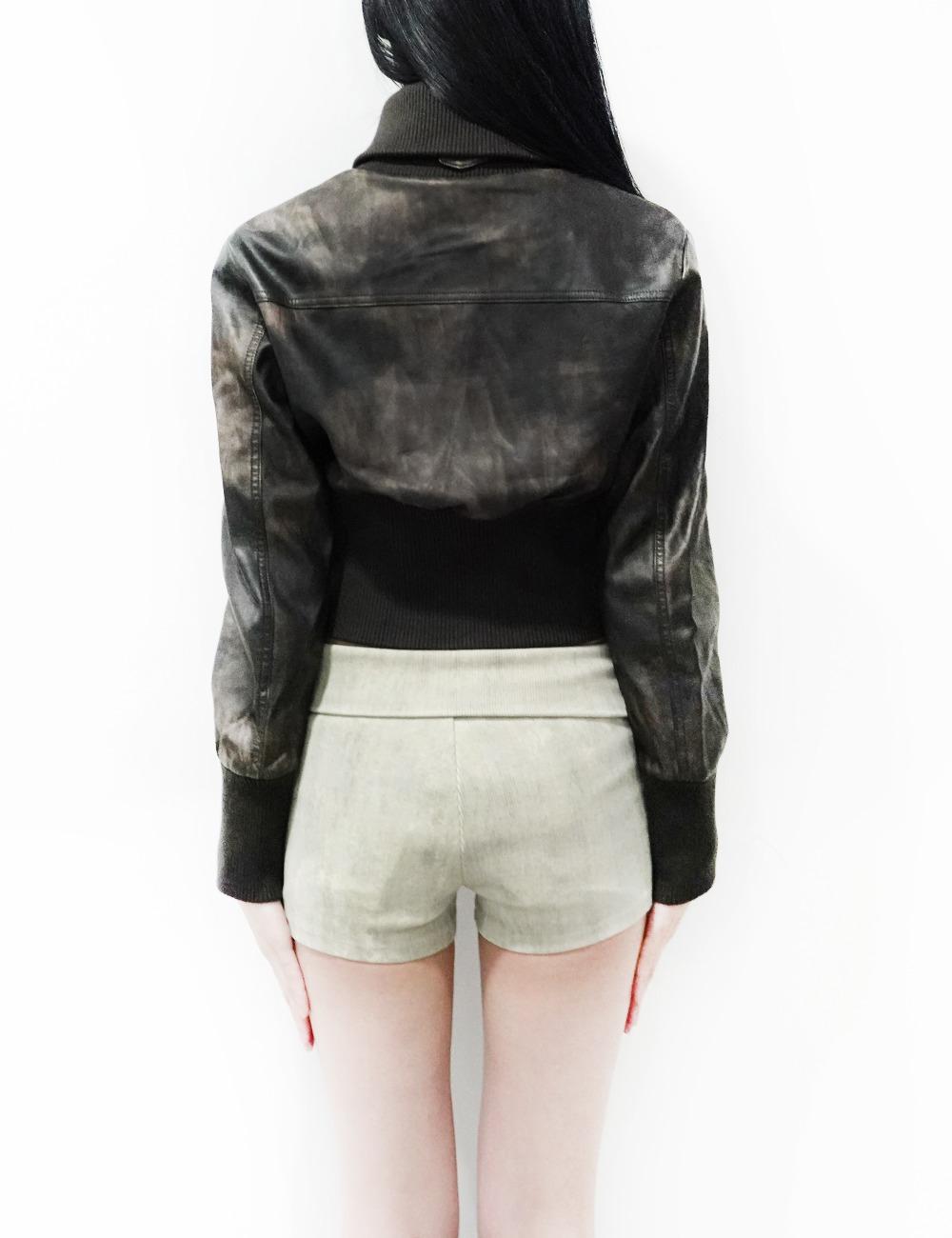 VINTAGE BIKER STYLE LEATHER JACKET_BROWN