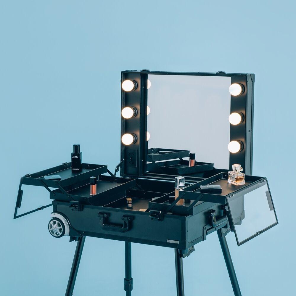 [리퍼브] LED 조명 수납화장대 마이퍼펙트데이 블랙