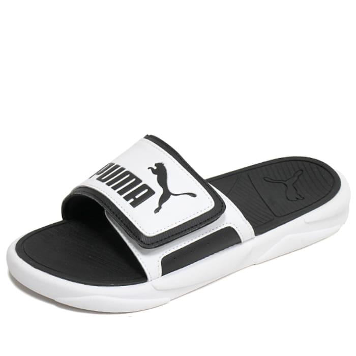 푸마 로얄캣 컴포트 벨크로 슬리퍼 화이트 372280-02
