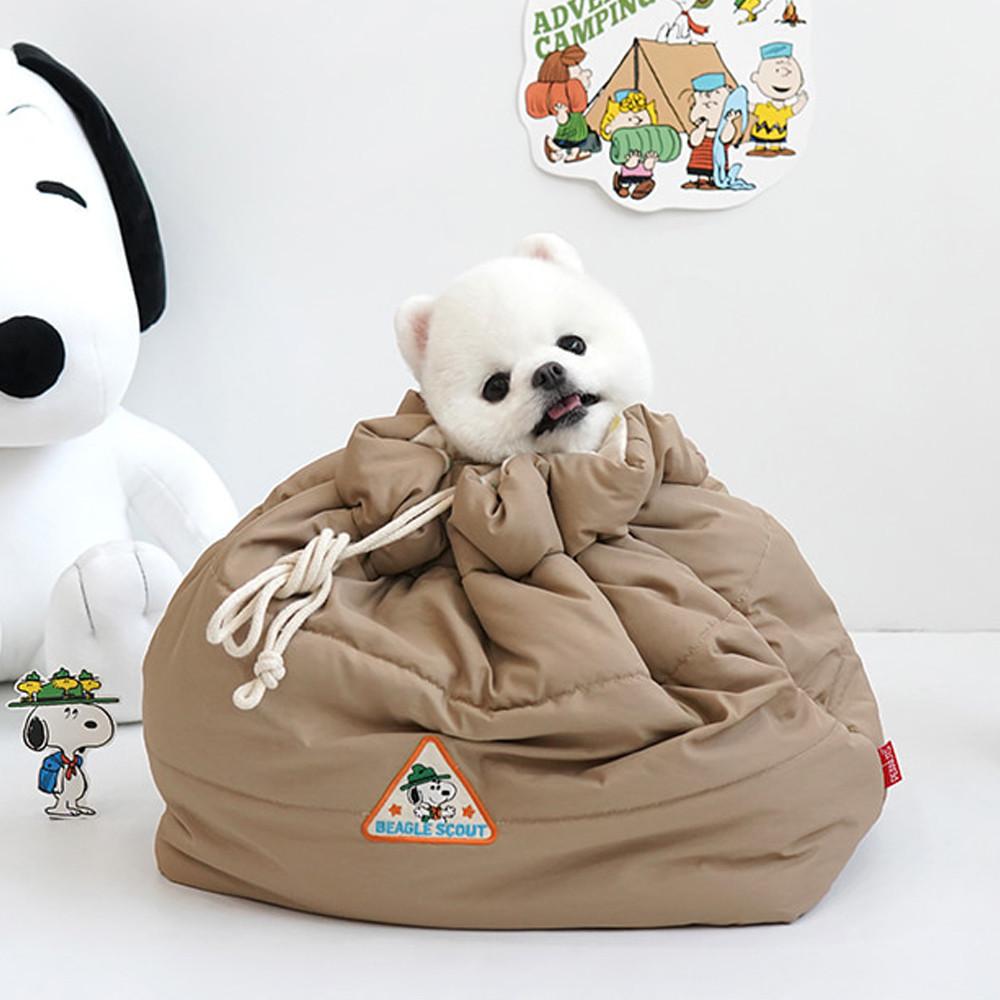 스카웃스누피 강아지 이불 침낭 유모차쿠션 s