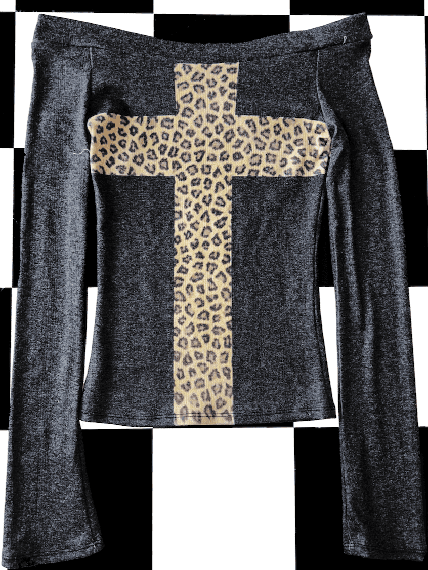 LEOPARD CROSS OFF SHOULDER
