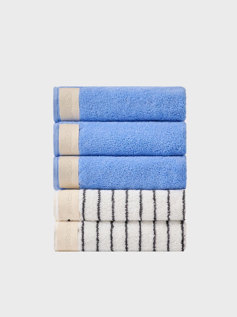 PREMIUM TERRY TOWEL 10 SET (더블레이어 / 코튼타월 블루 세트)
