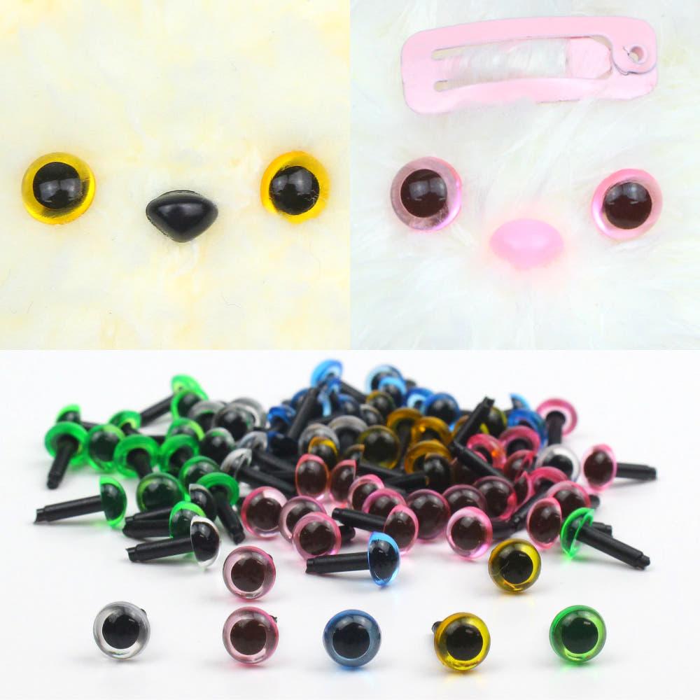 모루 인형 눈알 원형 컬러 투명 고양이 눈 뜨개 인형눈 부자재 4.5mm, 6mm