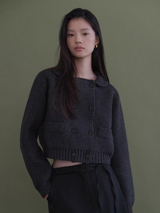 BLAIRE WOOL COLLARED JACKET (CHARCOAL)