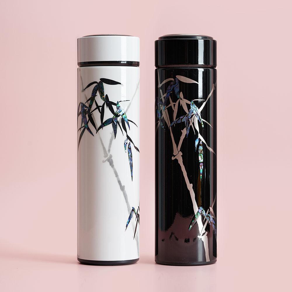 장이 스텐 진공 자개텀블러 대나무 450ml 외국인 기업체 단체 선생님 은사님 부모님 선물