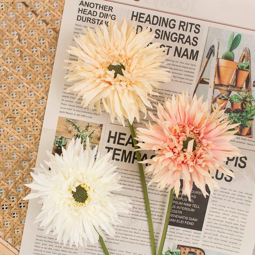 실거베라 조화 한송이 6c, 실크플라워 꽃꽂이재료 인테리어 조화꽃 장식