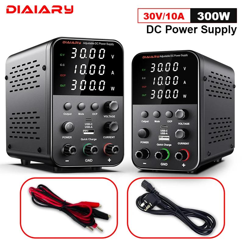 DIAIARY 가변 DC 실험실 전원 공급 장치, 30V 10A, 60V 5A, 전압 조정기 안정기 스위칭 전원 공급 장치