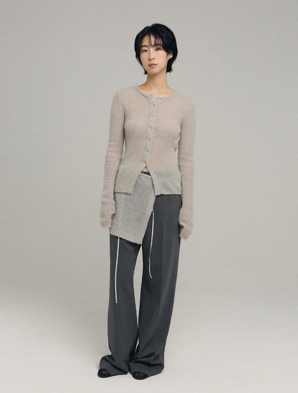 [7th REORDER] ALPACA HAND WARMER KNIT [GREY]