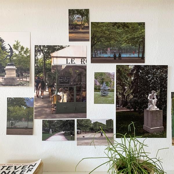 자체제작 - [14장세트] 파리 그린 컬러포인트 유럽시리즈 엽서 포스터