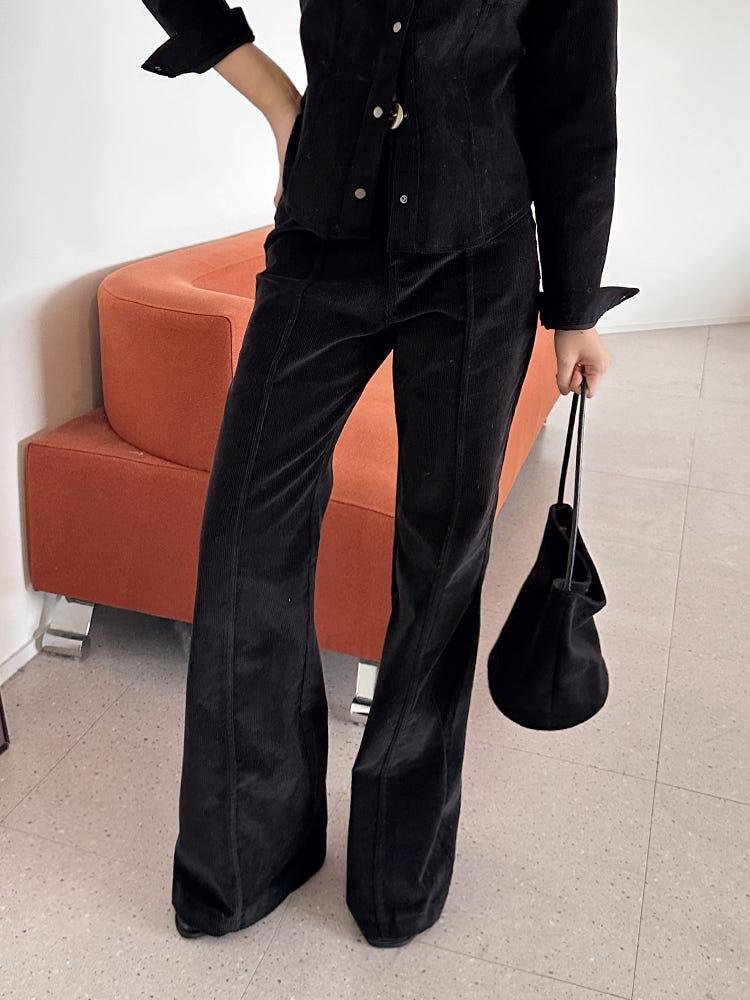 다크모스 포켓 코듀로이 골덴 슬림 부츠컷 팬츠(세트가능)