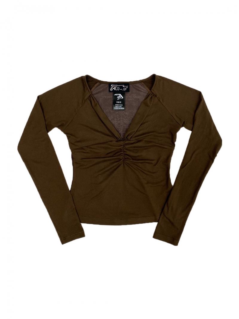 KABBALAH MESH TOP [ BROWN ]