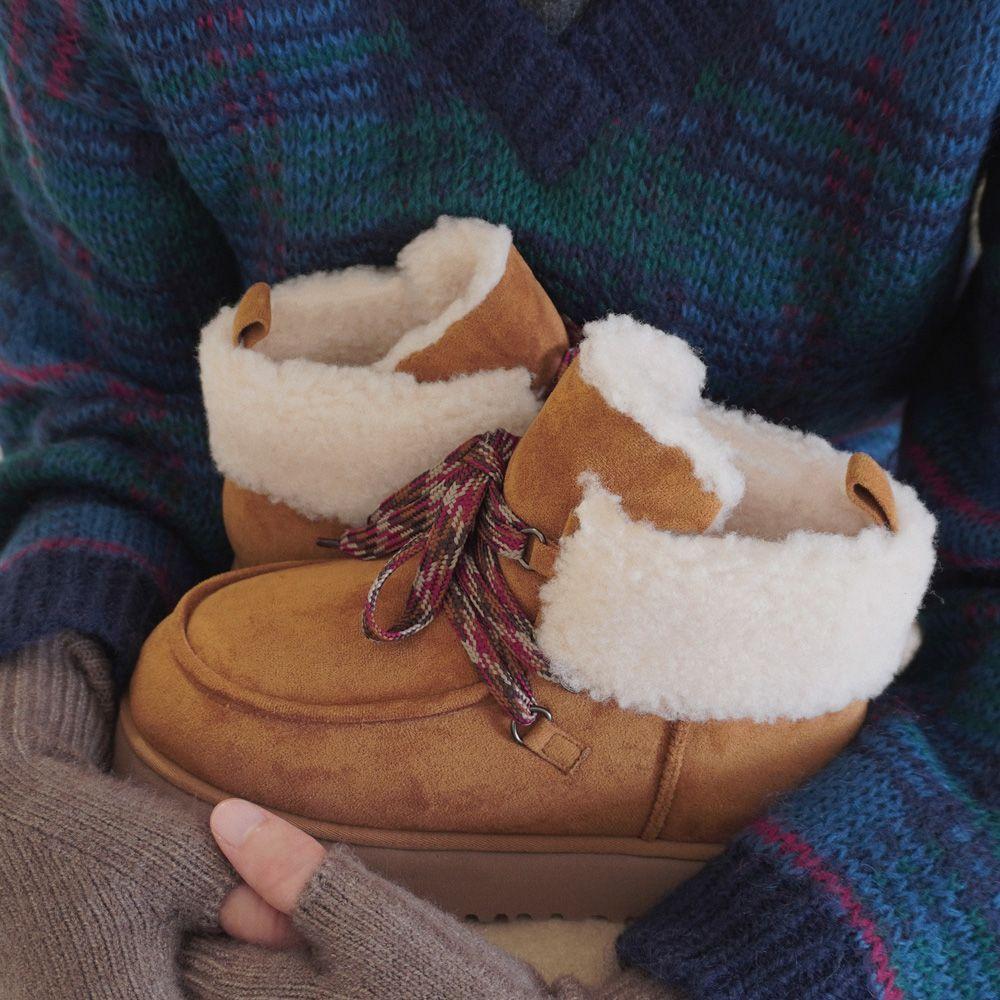 [빠른배송]양가죽 레이스업 양털부츠 HA2425