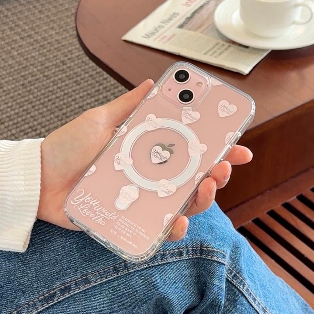 Belle 맥세이프 젤하드 아이폰 갤럭시 케이스 (핑크)