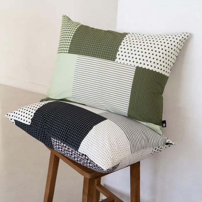 패치워크 패턴 60수 고밀도 베개커버 2colors