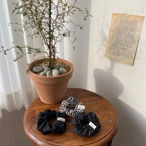 🖤블랙무드 곱창 스크런치🖤