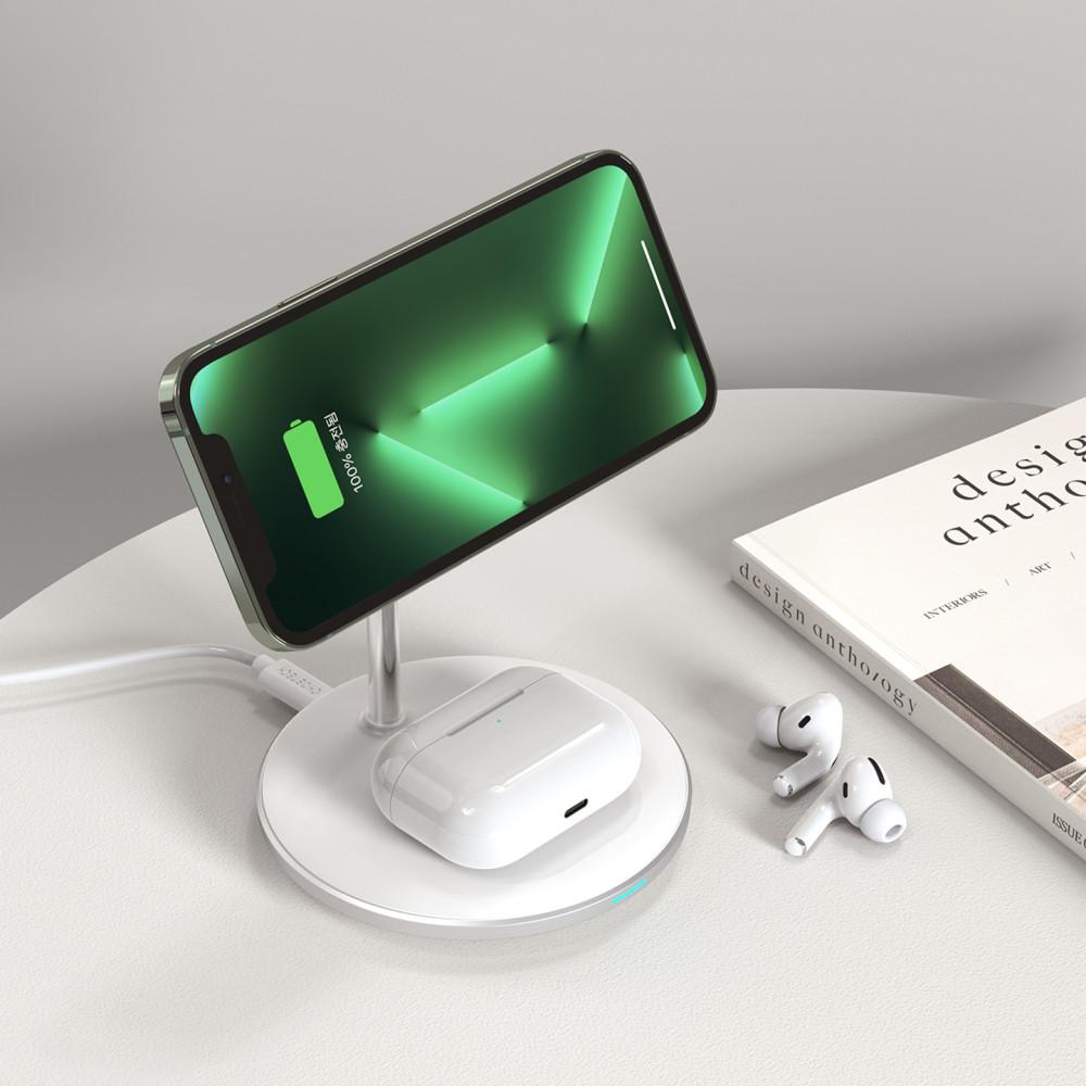 초텍 2in1 아이폰 14 13 마그네틱 고속 무선충전기 라이트 T581-F