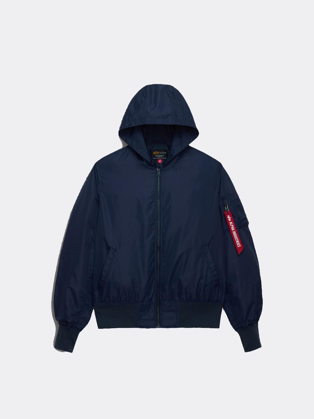 알파인더스트리 L-2B HOODED HUNTER FLIGHT JACKET-REPLICA BLUE