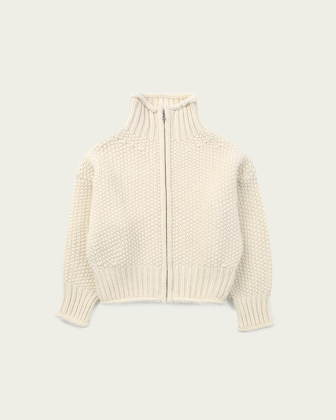 Tabi Zip-up Knit - Ivory