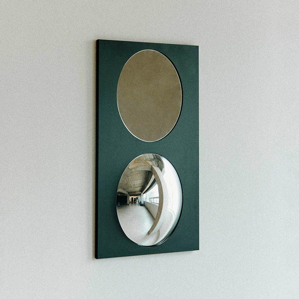 zoom mirror - black & vintage yellow