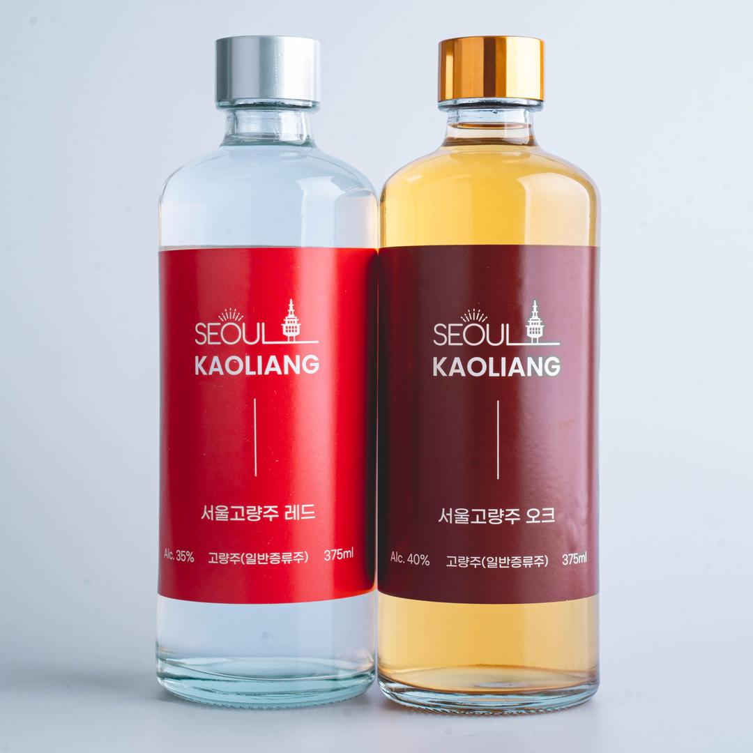 서울고량주 세트 35도 40도 375ml (레드+오크) 한국고량주 일반증류주