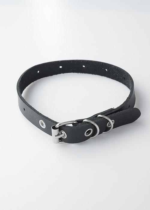 예쁜돌 심플 펀칭 버클 래더 벨트 초커 목걸이 N-0030