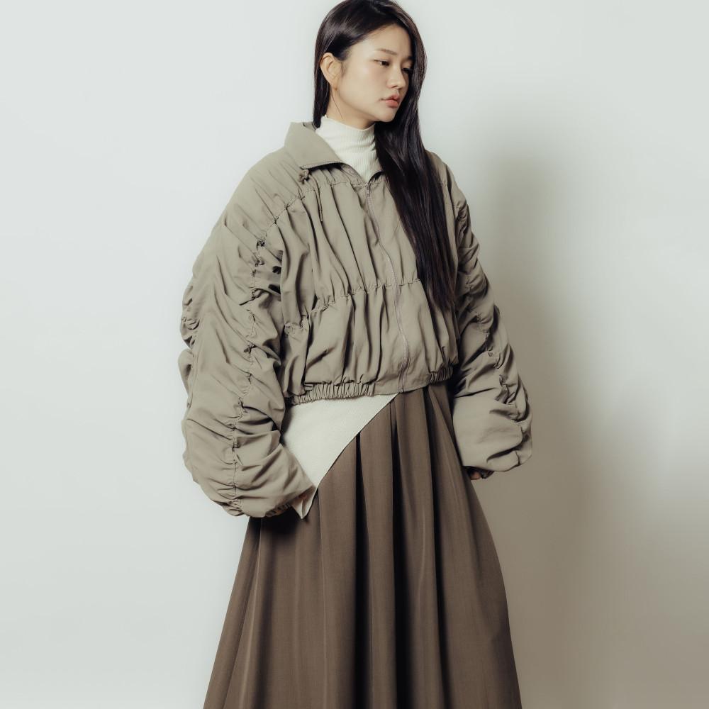 셔링 벌룬 루즈핏 패딩점퍼