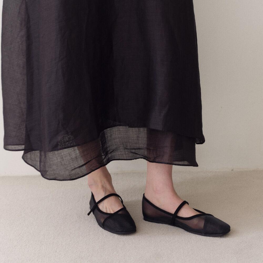 Rowie mary jane shoes Mesh Black