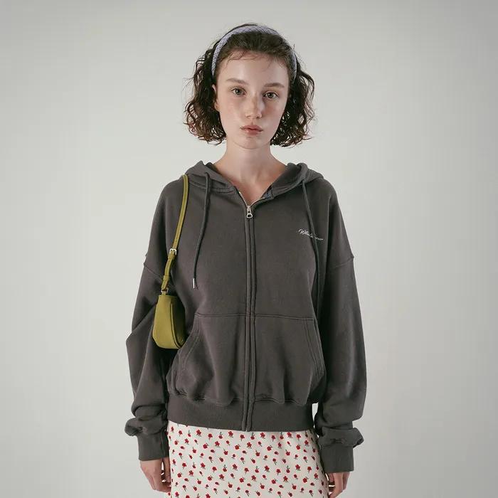 Essential logo hoodie_charcoal