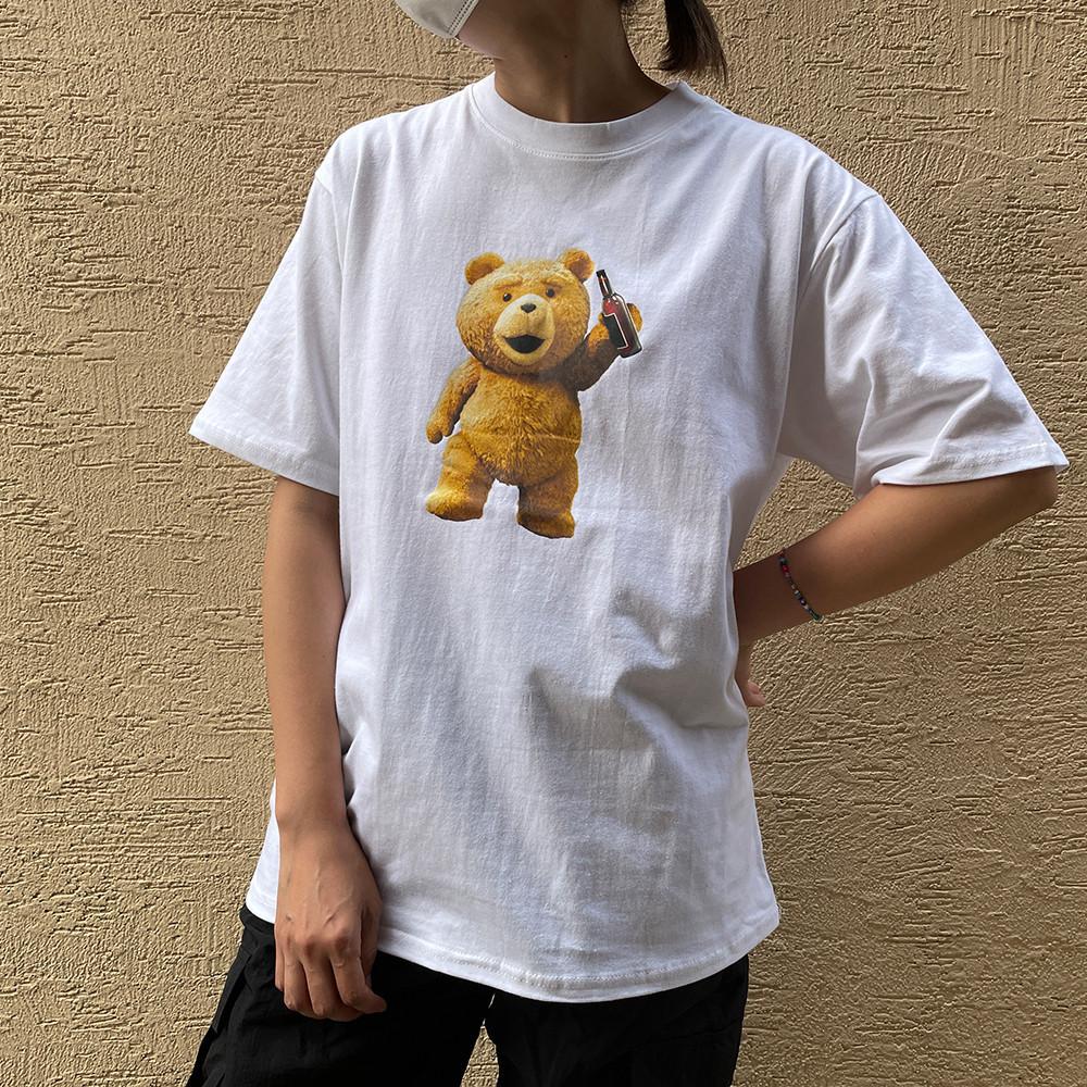 테디베어 곰 티셔츠 테드 곰돌이 반팔티셔츠 루즈핏 곰돌이 반팔티 박스핏