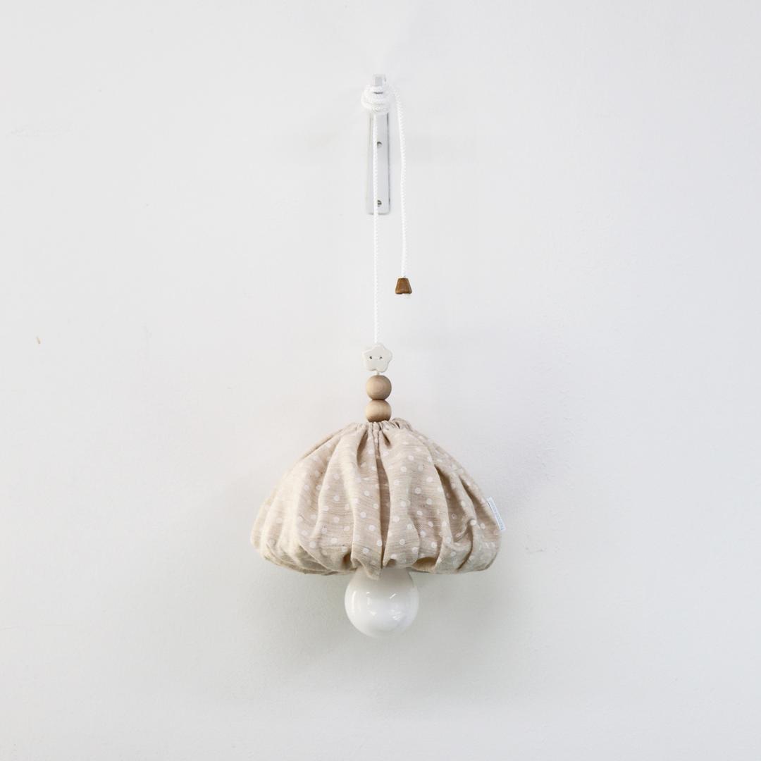 ivory-white dot pumpkin hanging lamp