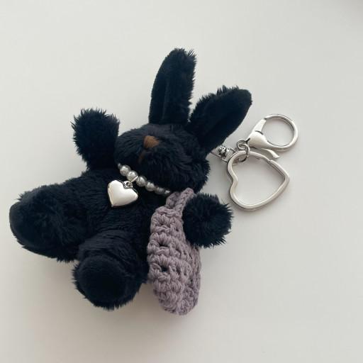 무배 힙한 블랙토끼 키링 키홀더 가방키링