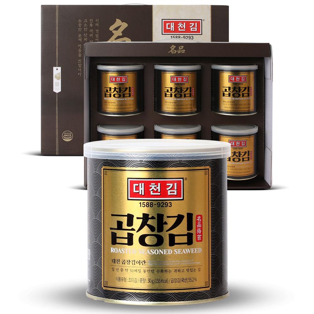 대천김 곱창김 캔김 30g 6캔