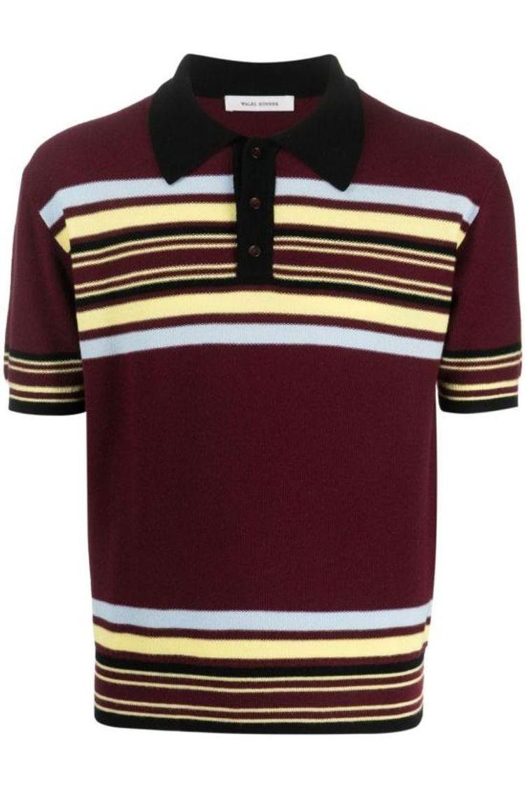 23FW 웨일즈보너 폴로 티셔츠 MA23KN17 KN07 8140 Red Blue