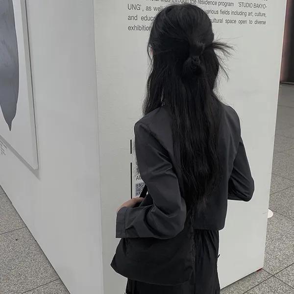 카티 베이직 크롭 긴팔 셔츠 (3color)