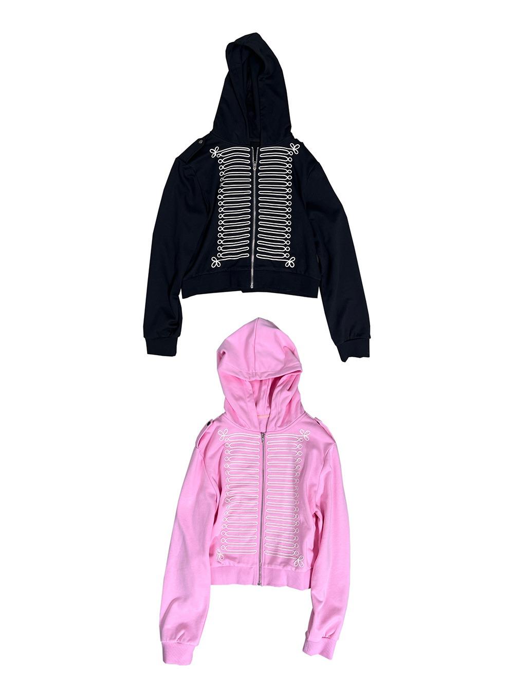 REBELS Embroidery Zip-Up Hoodie (2color)