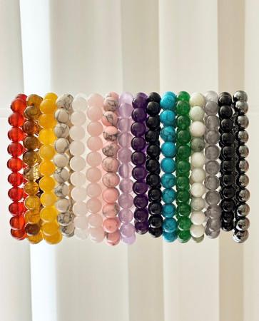 이런 상품 어때요? 천연 원석 팔찌 터키석 탄생석 오닉스 자수정 16colors