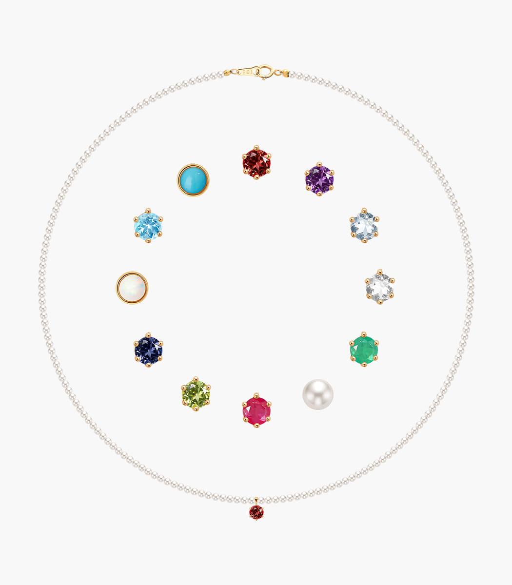 [당일발송] 14K/18K 비아트리스 탄생석 진주 비드목걸이