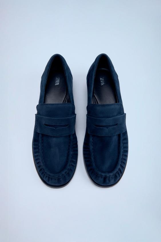 MOCASSIN FRONCÉ EN DAIM