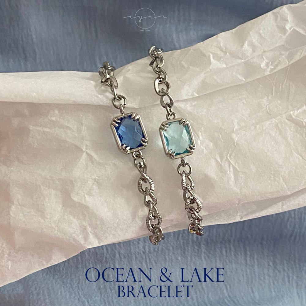 [Best] Ocean And Lake 팔찌 (써지컬스틸) / 블루원석 여름팔찌