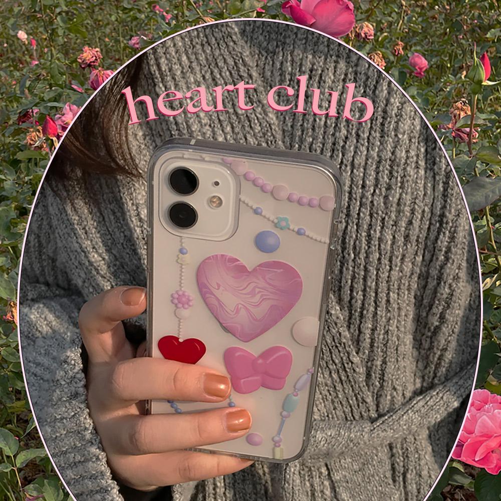 [5%추가할인] heart club (clear) 아이폰케이스