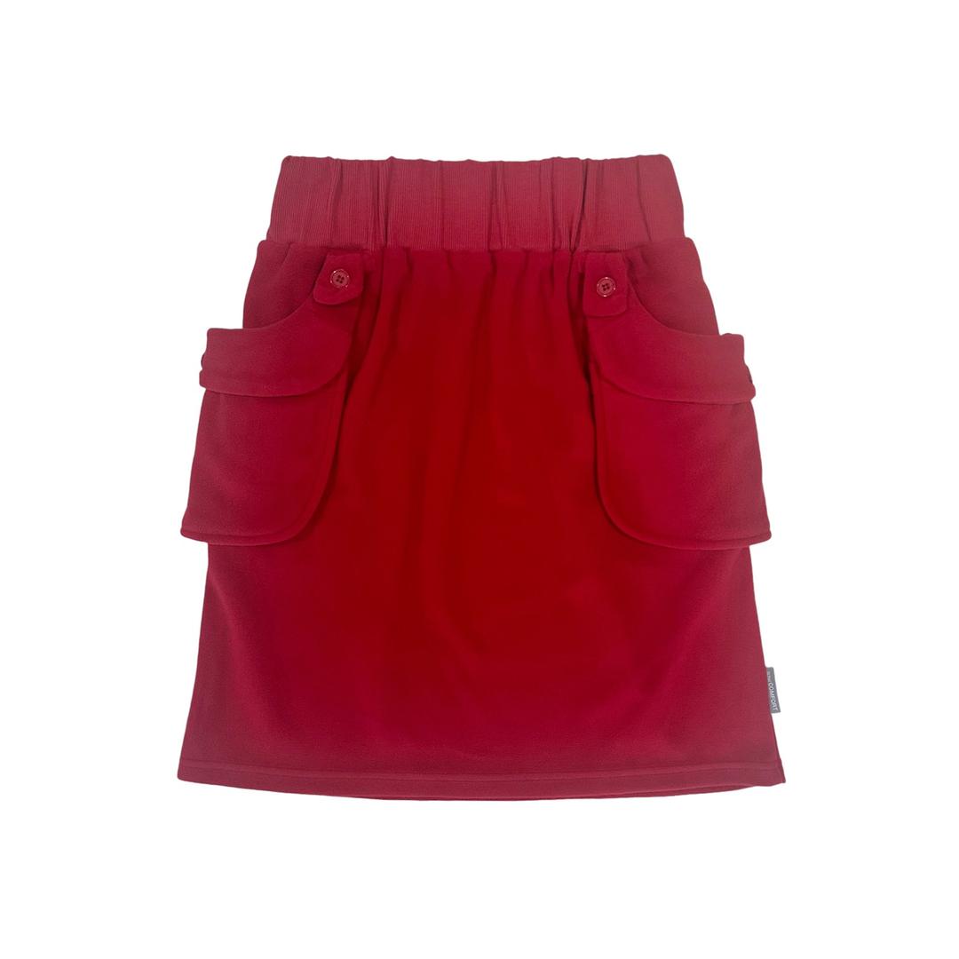 24-005 FLEECE POCKET SKIRT (CRANBERRY)