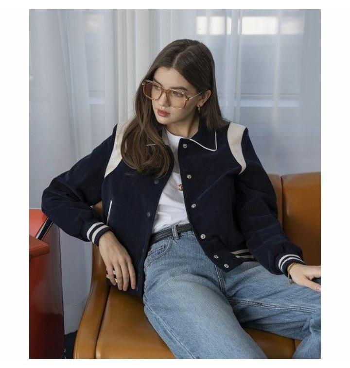 [티몬] VANONE ATELIER O3700 Coduroy 바시티 자켓_Deep 네이비