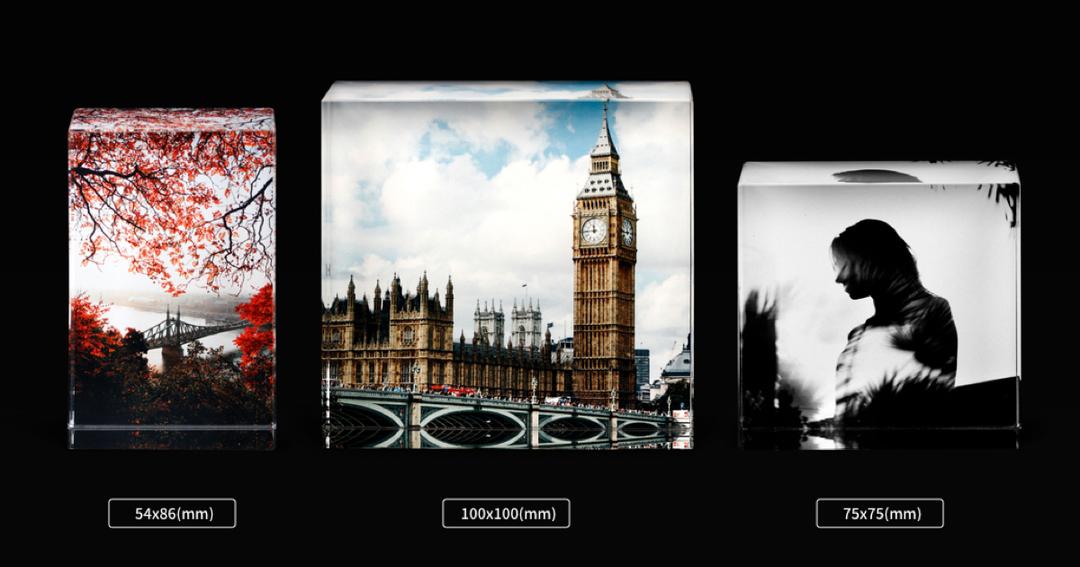 크리스탈 큐브 액자