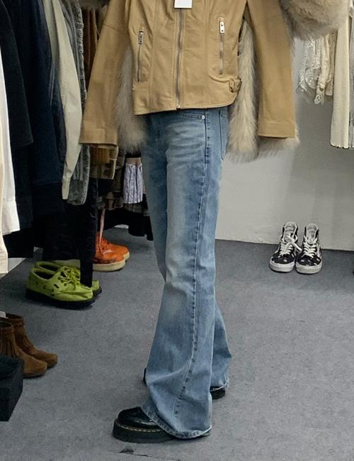 cat bootcut denim pants