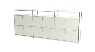 할러 3x3 모듈 / 227.3cm x 37.3cm x 91.5cm / Pure White [RAL 9010], USM HALLER