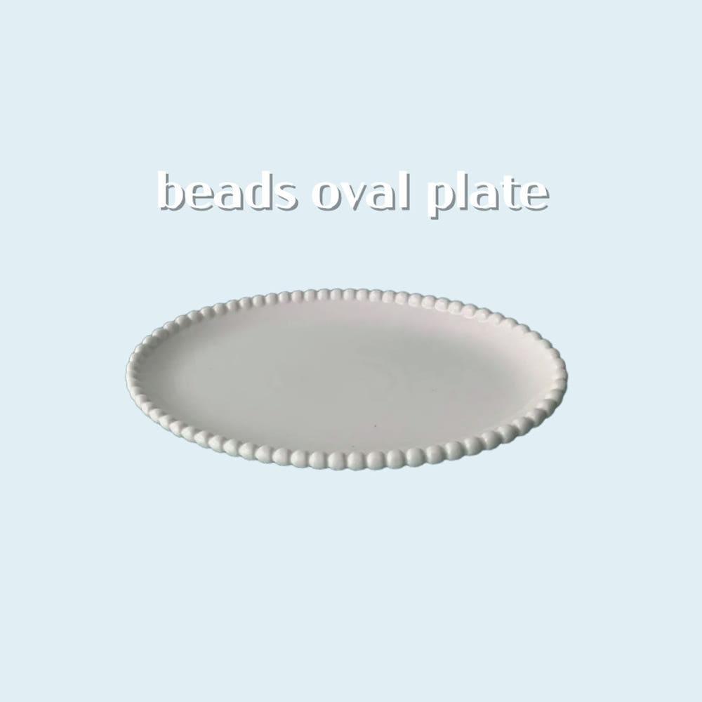 Beads oval plate