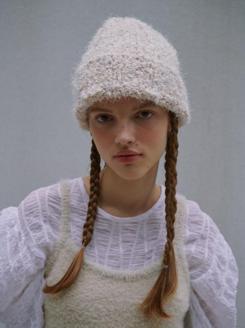 POPCORN KNIT BEANIE, SWEET CORN