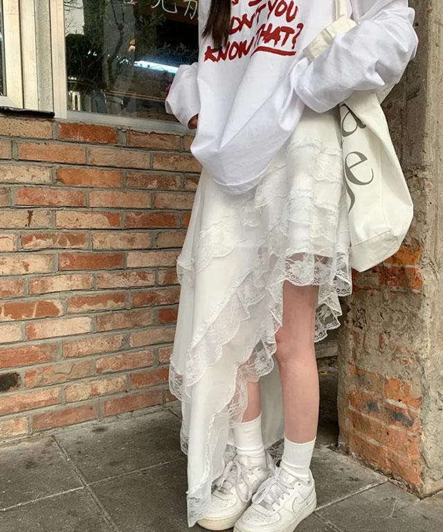 히스토리 [👗예쁜스커트] 샤이 언발 캉캉 스커트