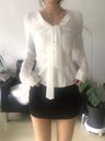 Lulu Tie Snap Blouse(3 color)